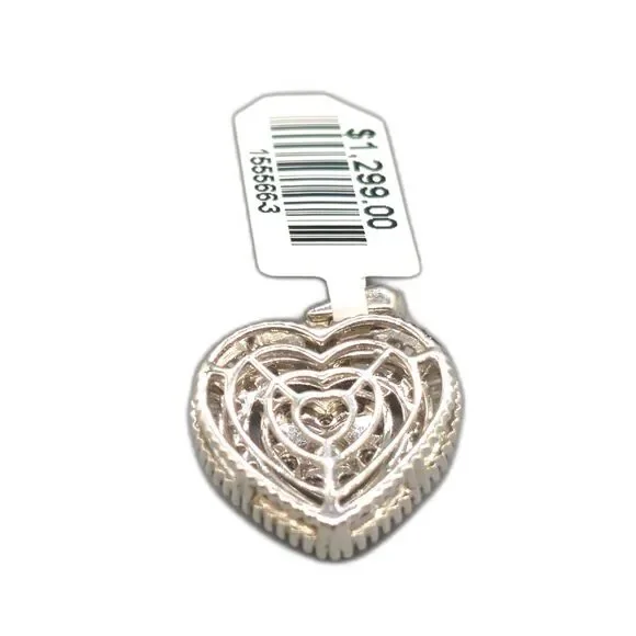 14KT WHITE GOLD 3.50G DIAMOND 1.10CTW HEART PENDANT(155566-3)